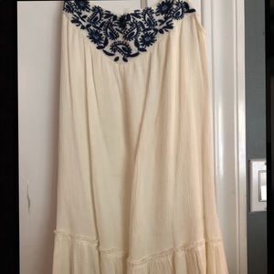 White embroidered dress